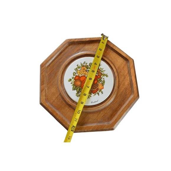 Vintage Mid Century 70s Goodwood Octagon Cheese Tray With Glass Cloche Cottageco - Picture 10 of 11